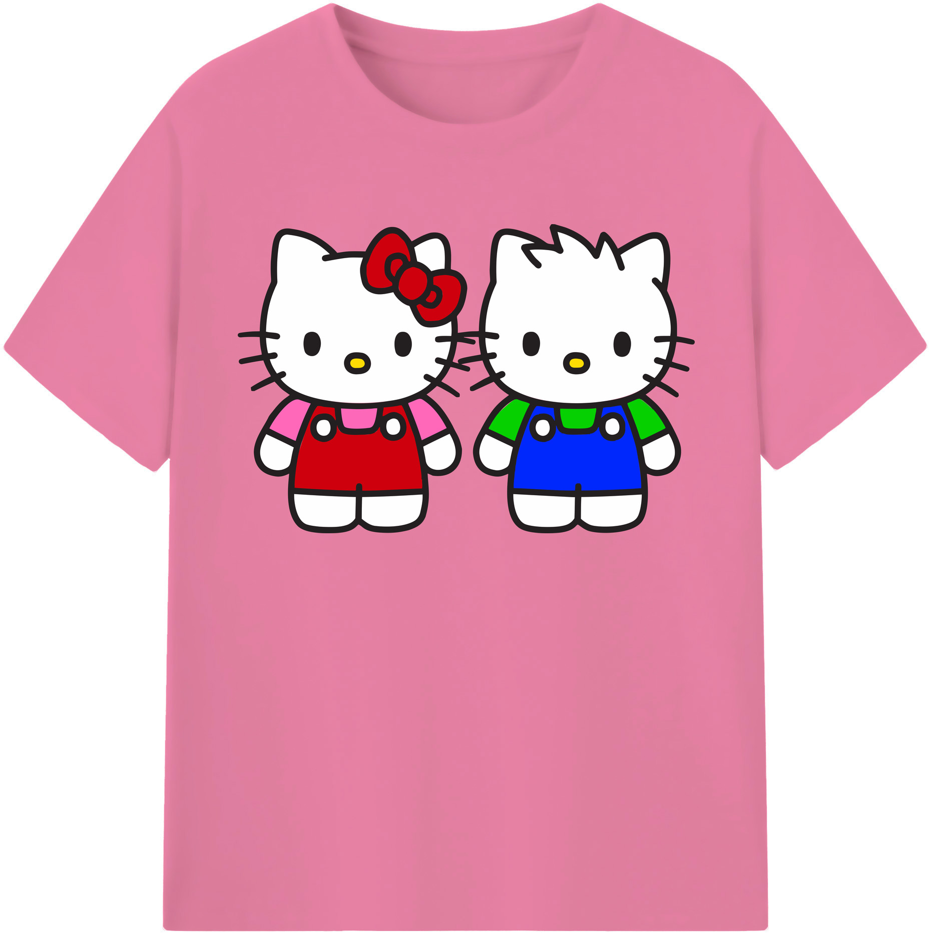 （画像用） Hello Kitty ハローキティ 綿100％半袖Tシャツ（フロントプリント）